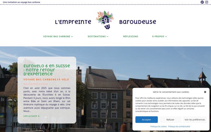 Snímek obrazovky empreinte-baroudeuse.fr