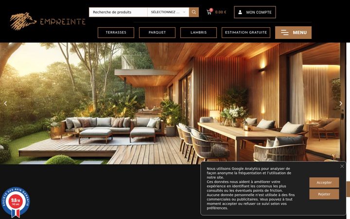 Screenshot of empreintebois.com