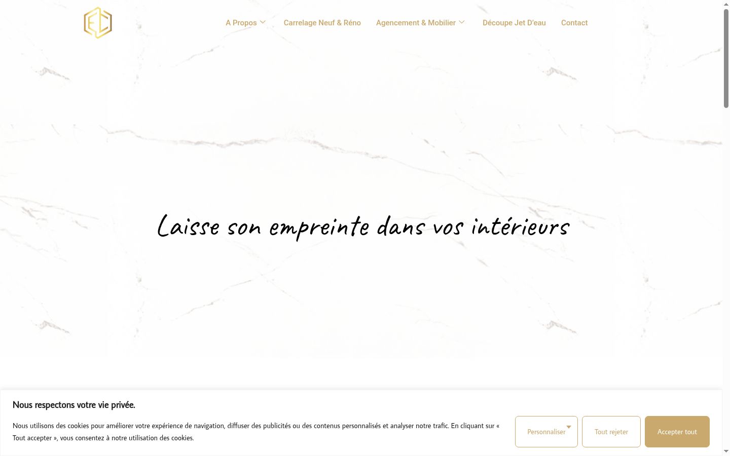 Captura de pantalla del banner de consentimiento mostrado antes de cualquier interacción