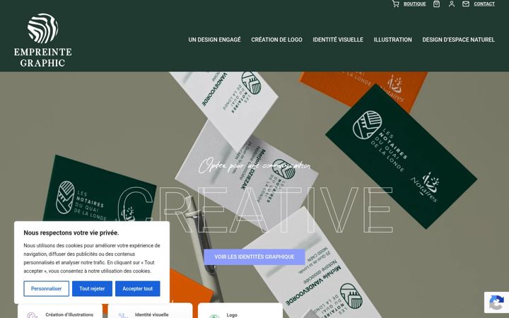Snímek obrazovky empreintegraphic.fr