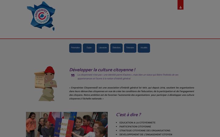 Snímek obrazovky empreintes-citoyennes.fr
