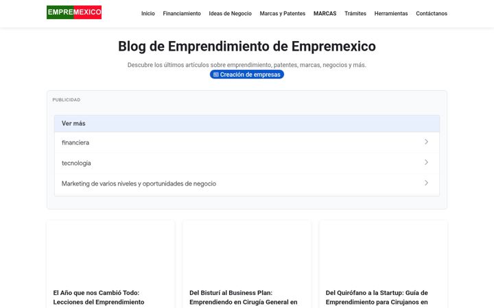 Screenshot of empremexico.com