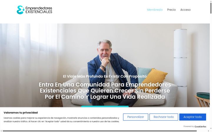Screenshot of emprendedoresexistenciales.com