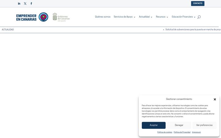 Skærmbillede af emprenderencanarias.es