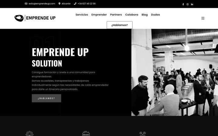 Skärmbild av emprendeup.com