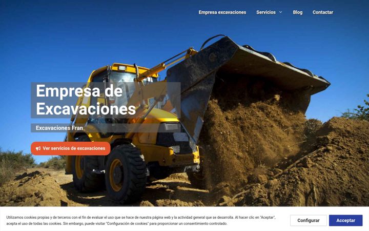 Ekraanipilt saidist empresadeexcavaciones.es