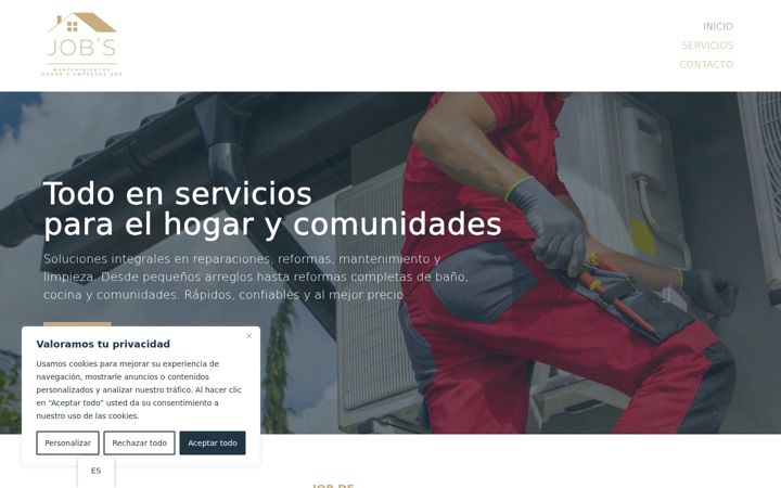 Screenshot of empresadejobmultiserviciosabs.com