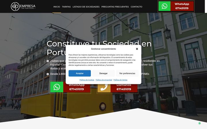Screenshot of empresaenportugal.com