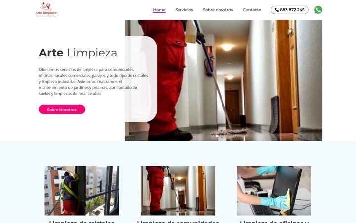 Ekraanipilt saidist empresalimpiezavalladolid.com.es