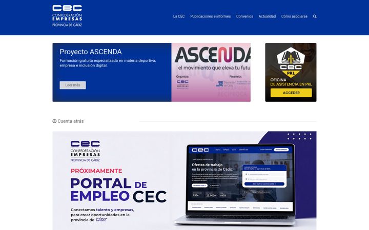Ekraanipilt saidist empresariosdecadiz.es