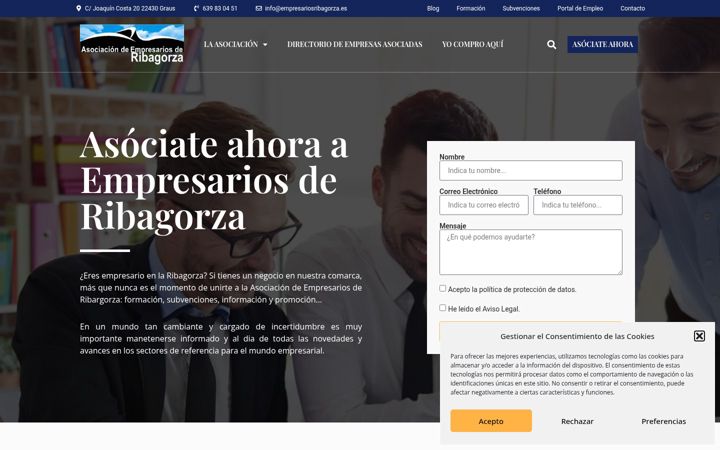 Ekraanipilt saidist empresariosribagorza.es