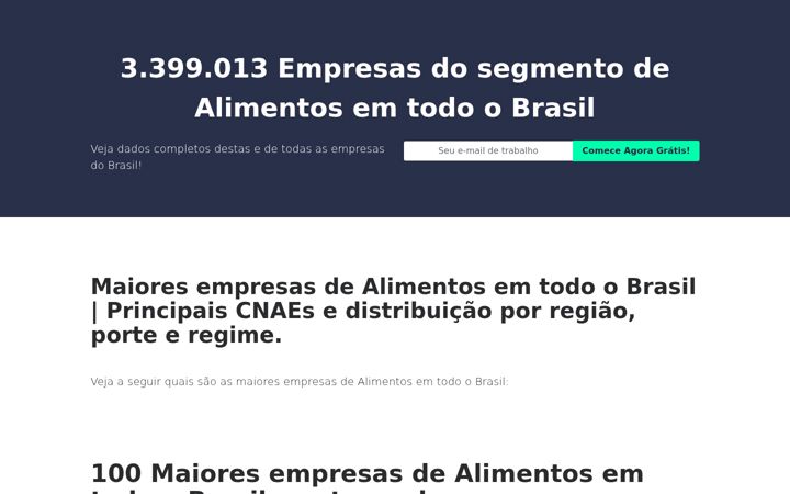 Екранна снимка на empresasdealimentos.com.br