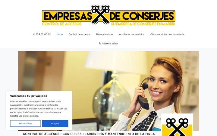 Skärmbild av empresasdeconserjes.es