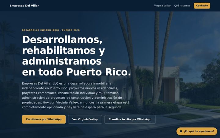 Screenshot of empresasdelvillar.com