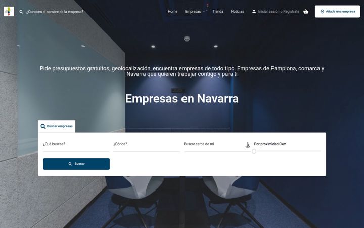 Screenshot of empresasennavarra.com
