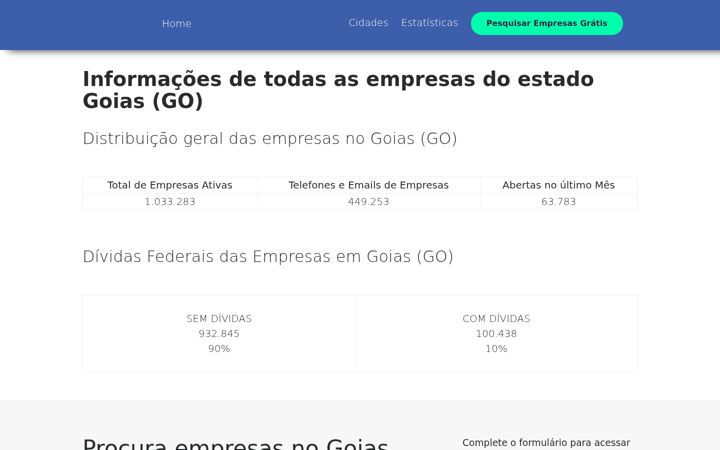 Екранна снимка на empresasgoias.com.br