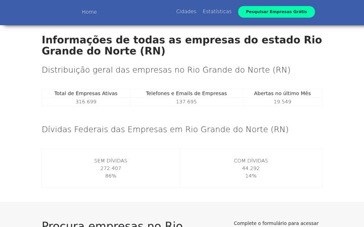 Capture d'écran de empresasriograndedonorte.com.br