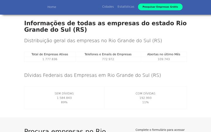 Capture d'écran de empresasriograndedosul.com.br