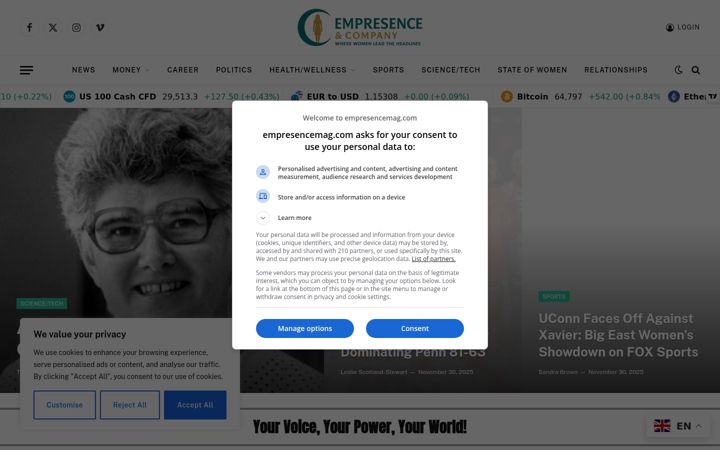 Screenshot of empresencemag.com