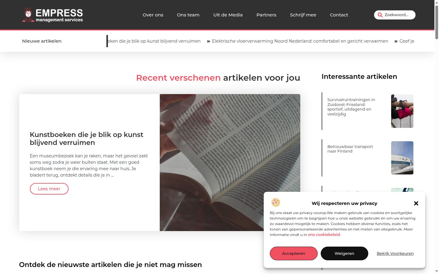 Sutikimo reklamjuostės, rodytos prieš bet kokią sąveiką, ekrano kopija