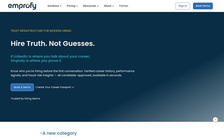 Screenshot of emprofy.com