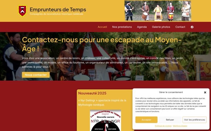 Screenshot of emprunteurs-de-temps.com