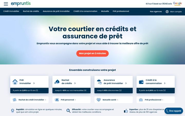 Screenshot of empruntis.com