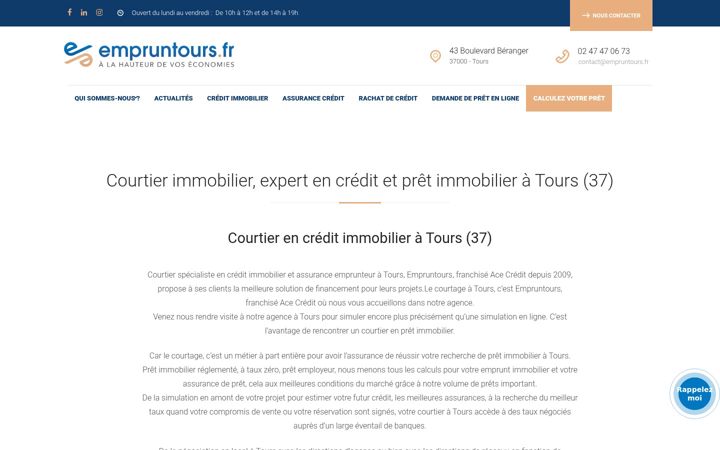 Snímek obrazovky empruntours.fr