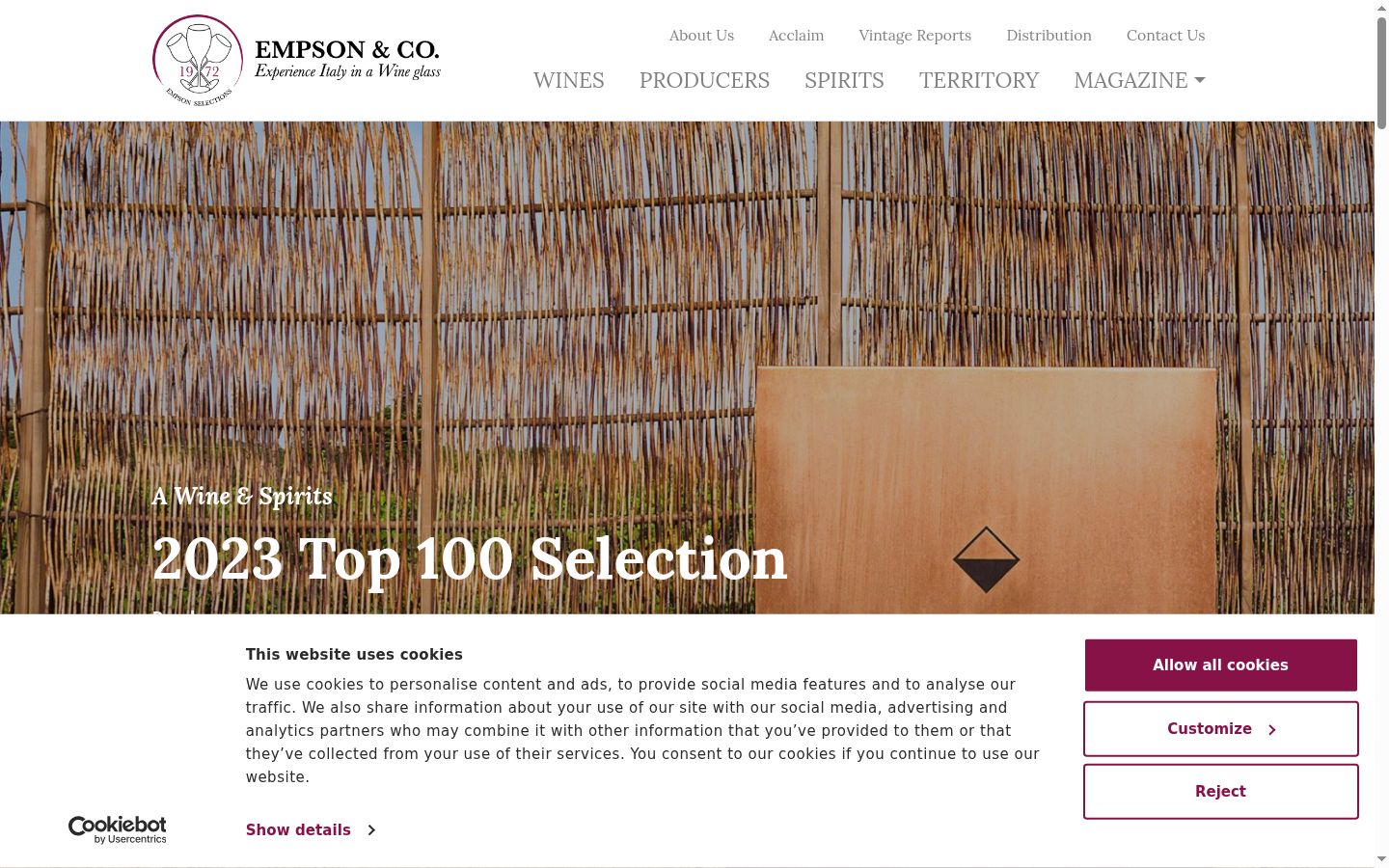 Skærmbillede af samtykkebanneret, som det blev vist før nogen interaktion