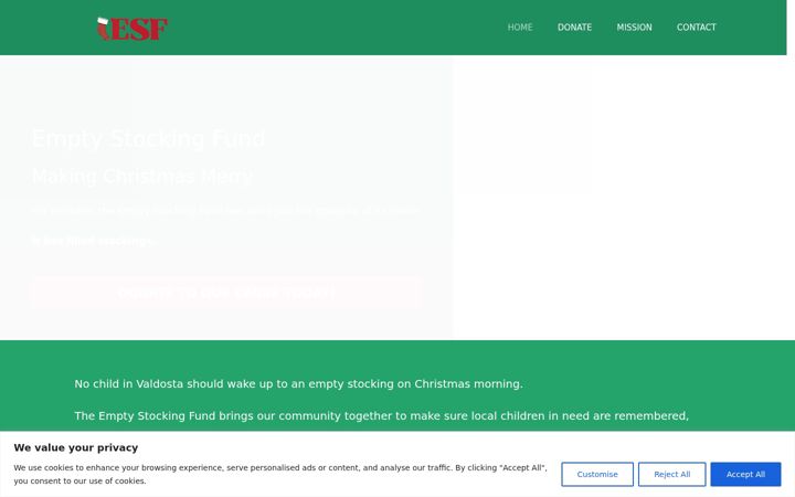 Screenshot of emptystockingfundvaldosta.org