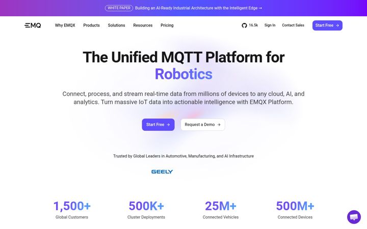 Screenshot of emqx.com