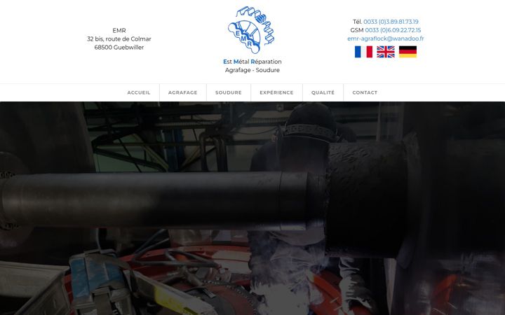Screenshot of emr-soudure.com