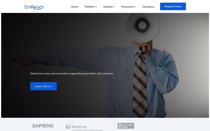 Screenshot of emreach.com