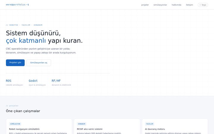 Screenshot of emrecirpanli.com