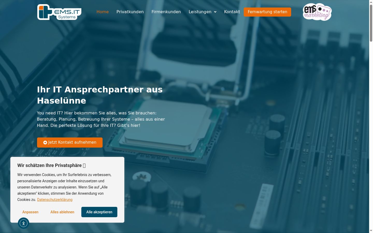 Screenshot tal-banner tal-kunsens muri qabel kwalunkwe interazzjoni