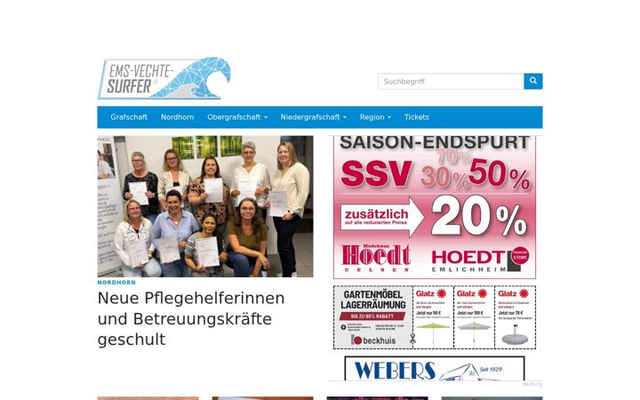 Zrzut ekranu ems-vechte-surfer.de