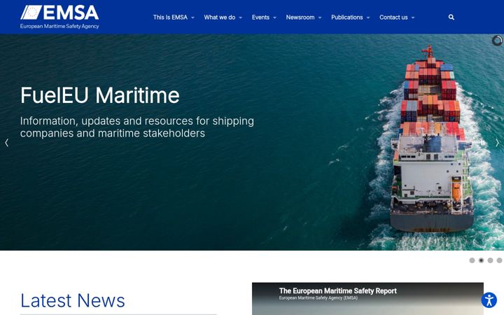 Capture d'écran de emsa.europa.eu