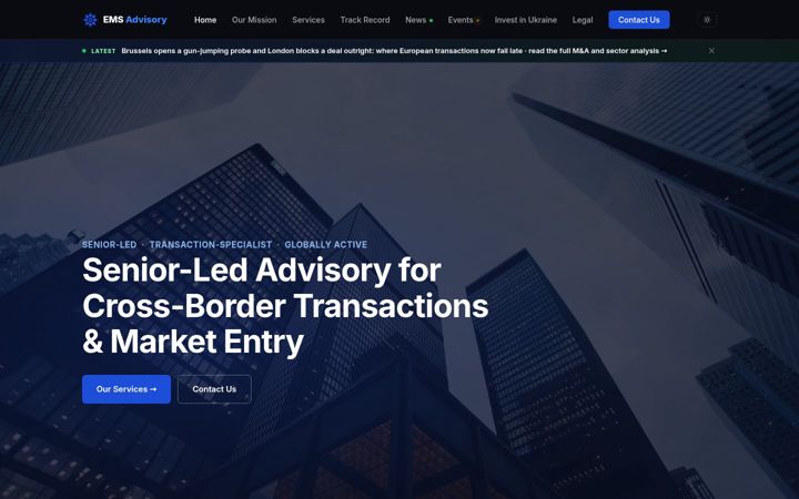 Screenshot of emsadvis.com