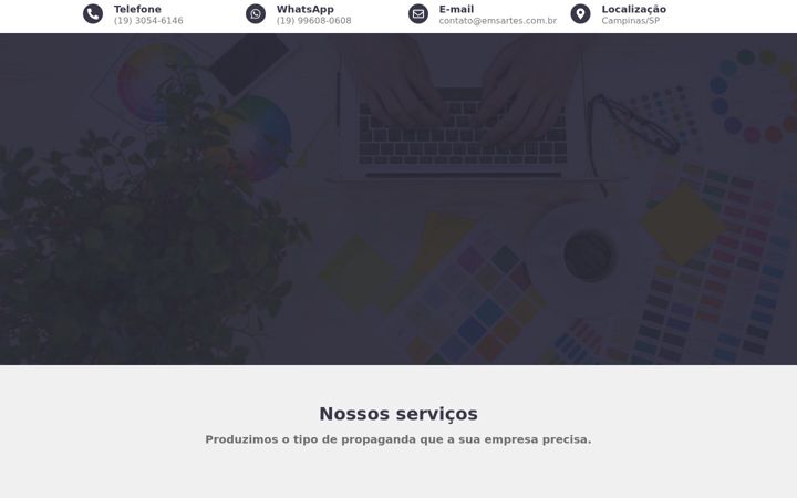 Екранна снимка на emsartes.com.br