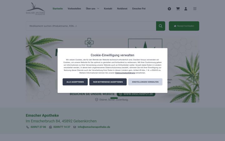 Zrzut ekranu emscherapotheke.de