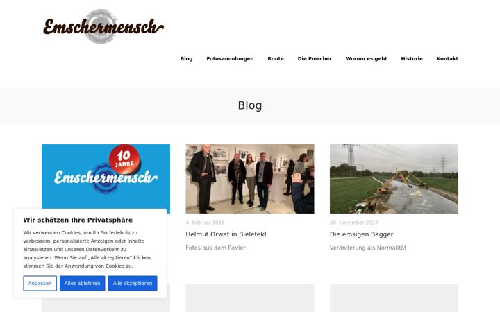 Zrzut ekranu emschermensch.de