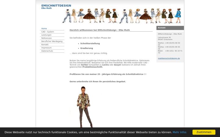 Zrzut ekranu emschnittdesign.de