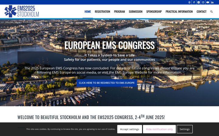 Screenshot of emscongress2025.org