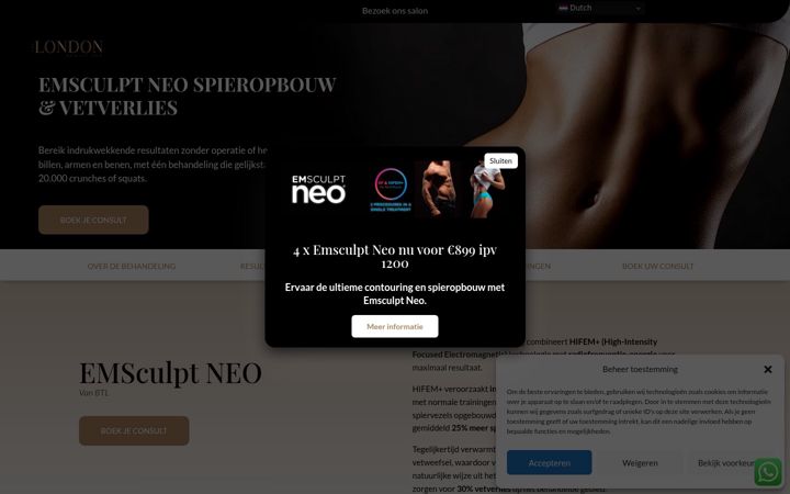 Ekrano kopija emsculptneoclinic.nl