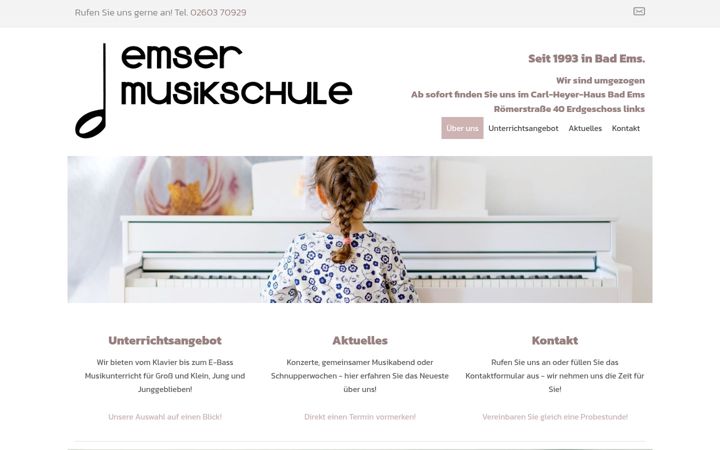 Captura de ecrã de emser-musikschule.de