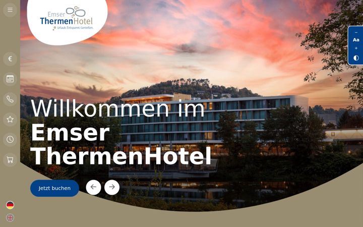 Screenshot of emser-thermenhotel.de