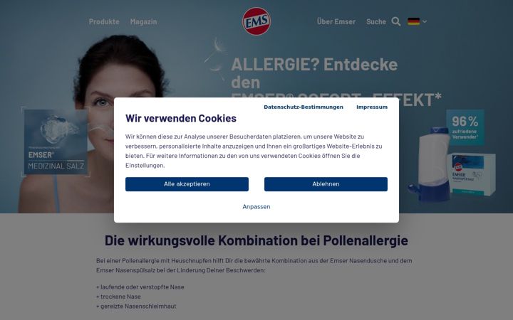 Screenshot of emser.ch
