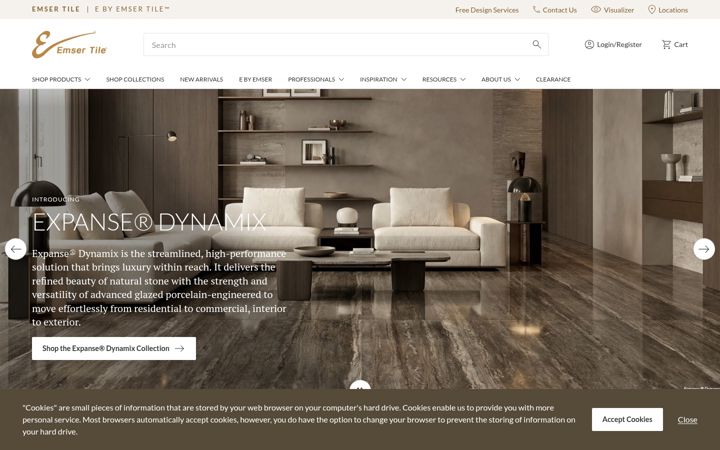 Screenshot of emser.com
