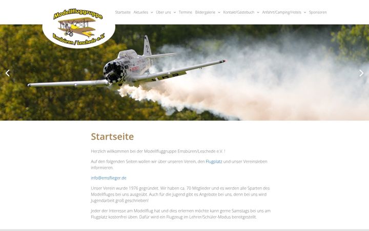 Zrzut ekranu emsflieger.de