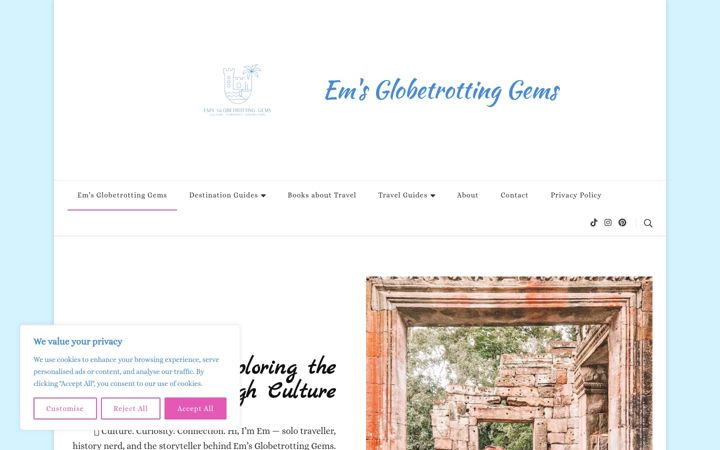 Screenshot of emsglobetrottinggems.com